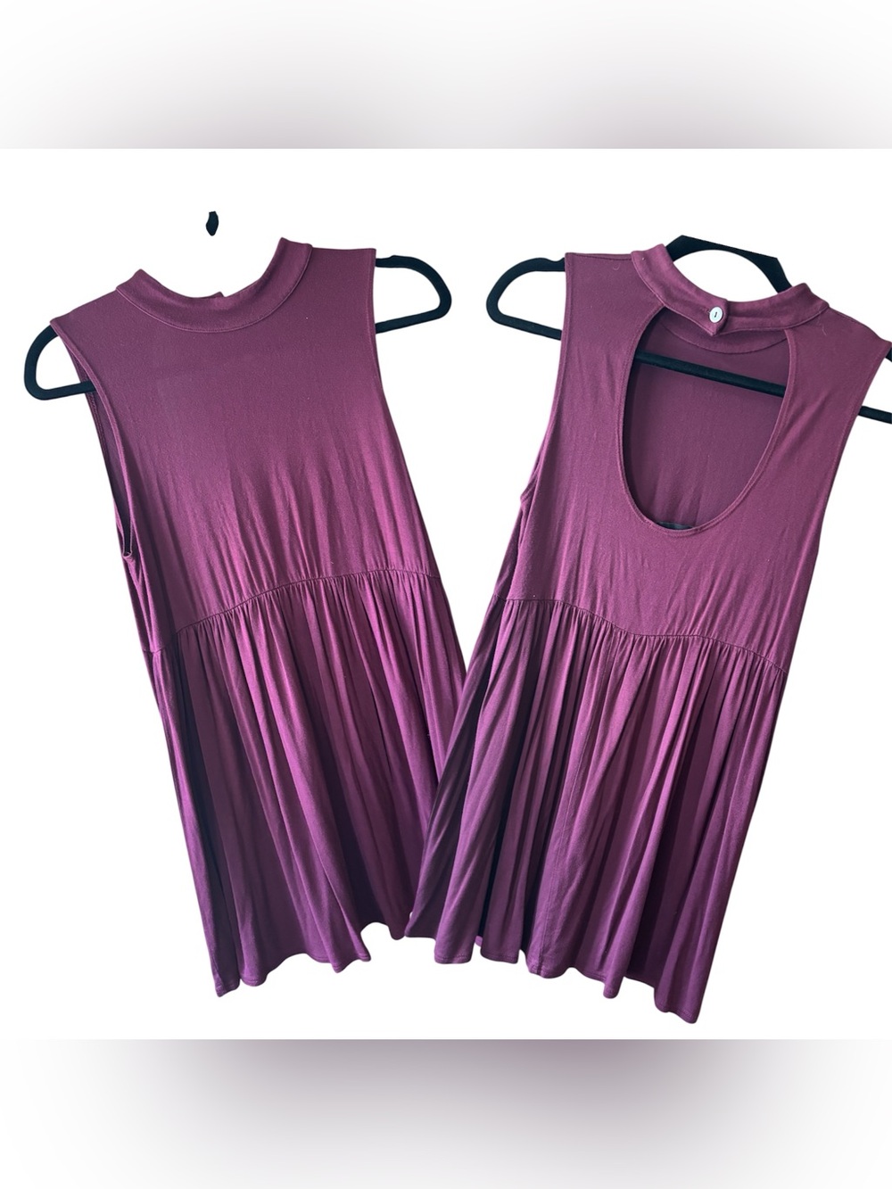Audrey 3+1 Sleeveless Dress in Deep Plum